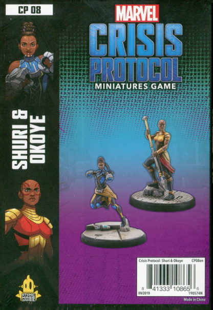 Atomic Mass Games - Marvel Crisis Protocol: Pacchetto Personaggi Shuri E Okoye, Espansione Per Gioco Di Miniature Tattico
