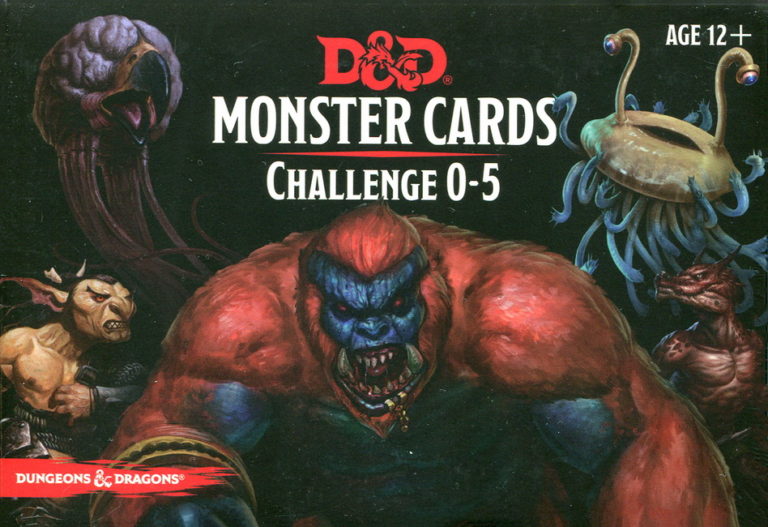 D&amp;D Monster Cards, Challenge 0-5 | Simtasia
