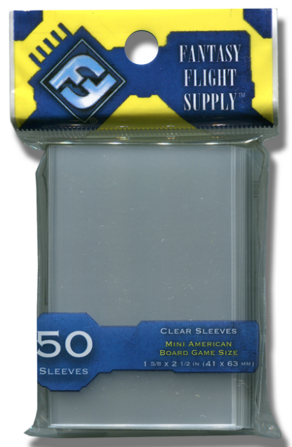 Clear Sleeves 'Yellow' (Mini American Board Game Sleeves) - Afbeelding 2