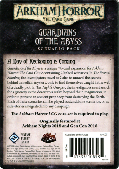 Guardians of the Abyss (scenario pack, Arkham Horror The Card Game LCG) - Image 3