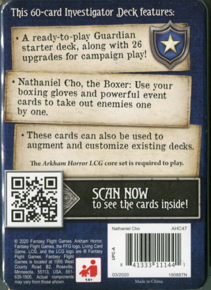 Nathaniel Cho Investigator Starter Deck (Arkham Horror The Card Game LCG expansion) - Afbeelding 2