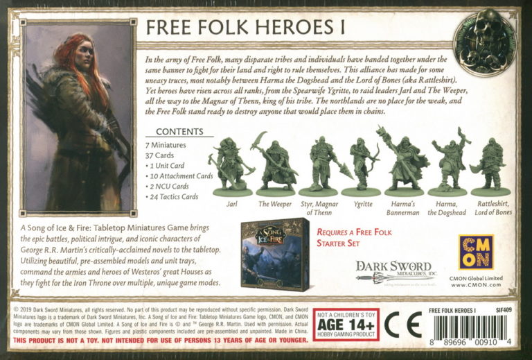 Free Folk Heroes I (A Song of Ice &amp; Fire Miniatures game Free Folk ...
