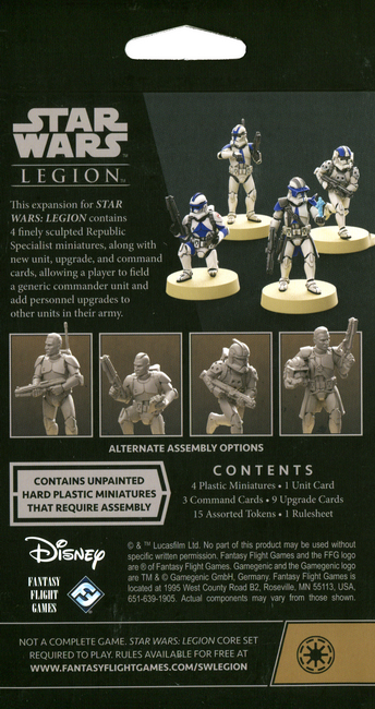 Star Wars Legion Republic Specialists Personnel Expansion 