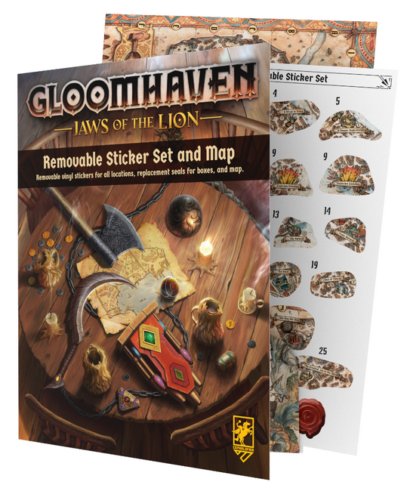 Gloomhaven: Jaws of the Lion Removable Sticker Set & Map