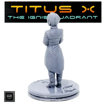 Female Scientist C, based-decor (Titus X 3D print, resin) - Afbeelding 2