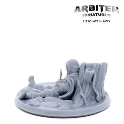 Dead Traveller (male) 01 (Desolate Plains 3D print, resin) - Afbeelding 2