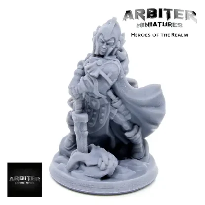 Female Human Paladin 02 (Heroes of the Realm 3D print, resin)