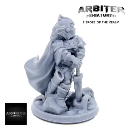 Female Human Paladin 02 (Heroes of the Realm 3D print, resin) - Afbeelding 2