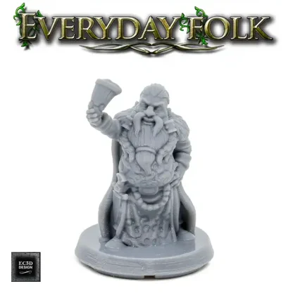 Male Dwarf Noble (Everyday Folk 3D print, resin)
