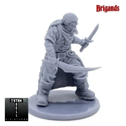 Male Human Bandit (bandit c03) (Brigands 3D print, resin) - Afbeelding 3