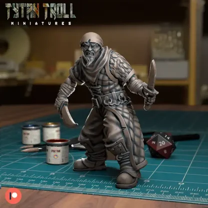 Male Human Bandit (bandit c03) (Brigands 3D print, resin) - Afbeelding 4
