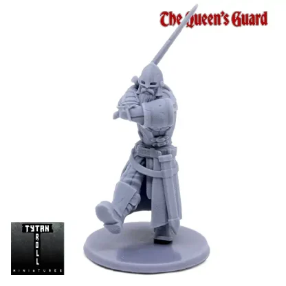 Queen's Guard swinging two-handed sword (Guards! 3D print, resin)