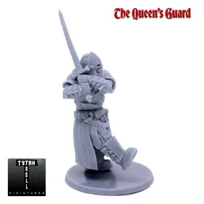 Queen's Guard swinging two-handed sword (Guards! 3D print, resin) - Afbeelding 3