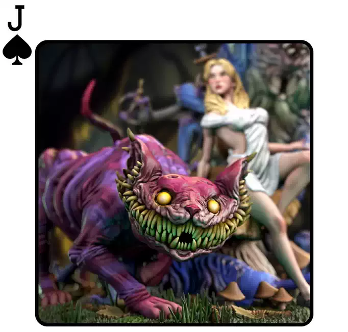 Diorama: Alice in Creepyland (3D print, resin) - Afbeelding 13