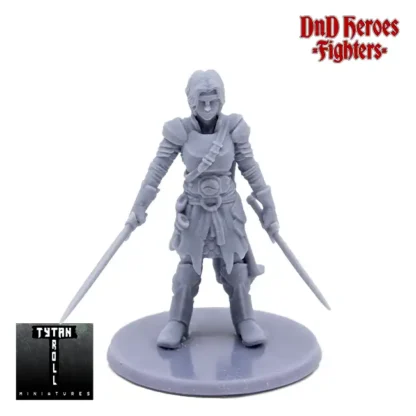 Female Human Fighter (DnD Heroes, 3D print, resin)