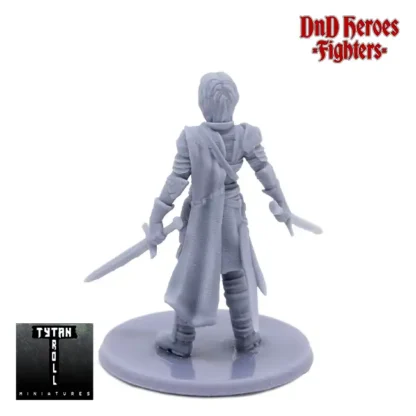 Female Human Fighter (DnD Heroes, 3D print, resin) - Afbeelding 2