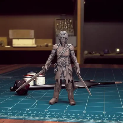 Female Human Fighter (DnD Heroes, 3D print, resin) - Afbeelding 4