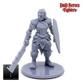 Female Orc Fighter (DnD Heroes, 3D print, resin)