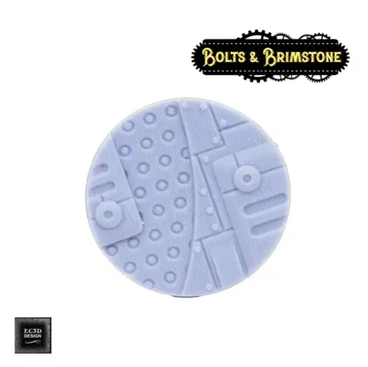 Steampunk Base Topper 'factory', rond 25mm (resin 3D print)