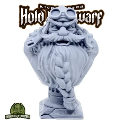 The Aviator, bust (Hold My Dwarf 3D print, resin)