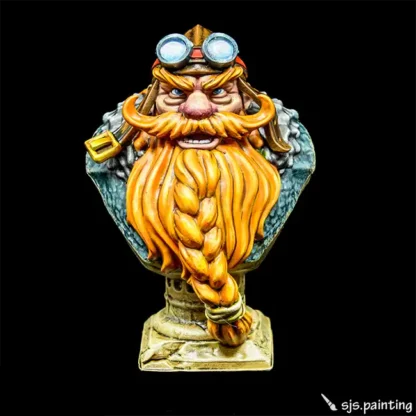The Aviator, bust (Hold My Dwarf 3D print, resin) - Afbeelding 2