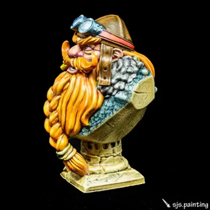 The Aviator, bust (Hold My Dwarf 3D print, resin) - Afbeelding 3