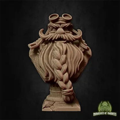 The Aviator, bust (Hold My Dwarf 3D print, resin) - Afbeelding 7