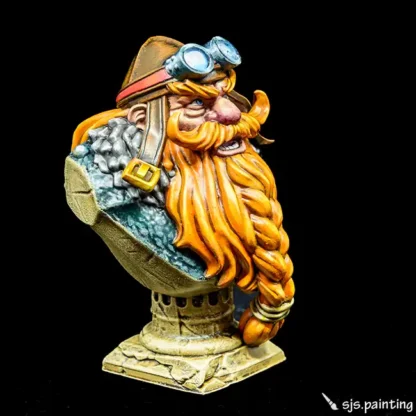 The Aviator, bust (Hold My Dwarf 3D print, resin) - Afbeelding 8