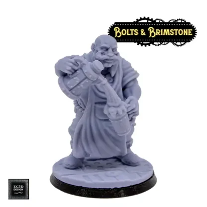 Male Human Bartender (Bolts & Brimstone 3D print, resin)