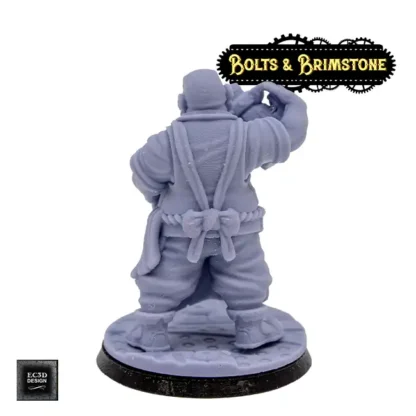 Male Human Bartender (Bolts & Brimstone 3D print, resin) - Afbeelding 5