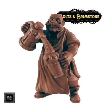 Male Human Bartender (Bolts & Brimstone 3D print, resin) - Afbeelding 7