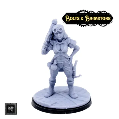 Female Human Hunter (Bolts & Brimstone 3D print, resin)
