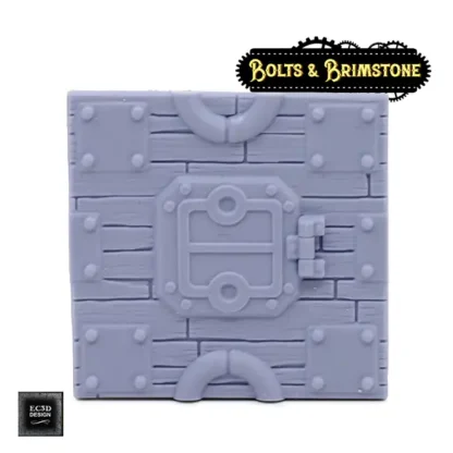 Steampunk Base Topper 'hatch', vierkant 50mm (resin 3D print)
