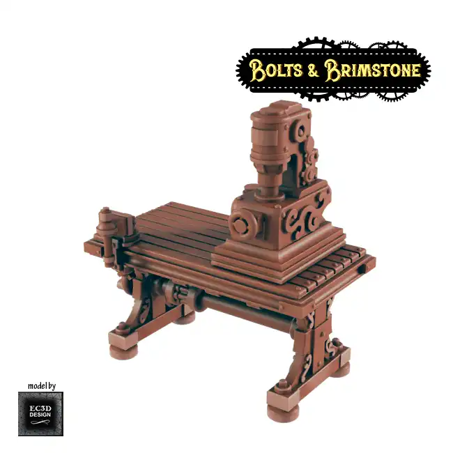 Alchemy Workshop: Mechanical Work Table Set (Bolts & Brimstone 3D print, resin) - Image 3