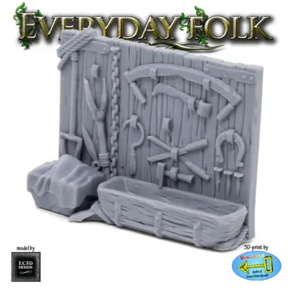 Farm Tools (Everyday Folk 3D print, resin) - Afbeelding 2