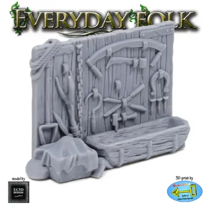 Farm Tools (Everyday Folk 3D print, resin) - Afbeelding 4