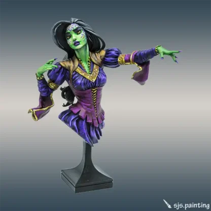 Dragoslava, the Wicked Witch Bust (Blackthorn Witches 3D print, resin) - Afbeelding 4