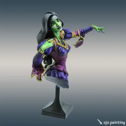 Dragoslava, the Wicked Witch Bust (Blackthorn Witches 3D print, resin) - Afbeelding 5