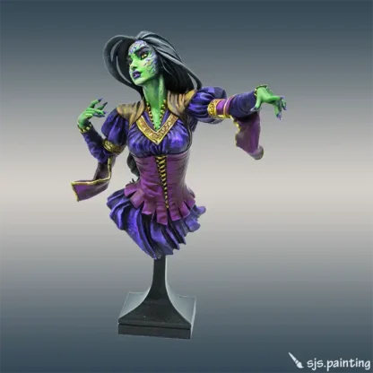 Dragoslava, the Wicked Witch Bust (Blackthorn Witches 3D print, resin) - Afbeelding 6