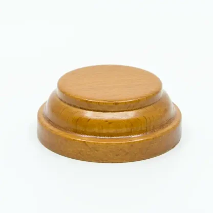 Wooden Round Base 50mm, varnished (plinth/voetstuk) - Afbeelding 2