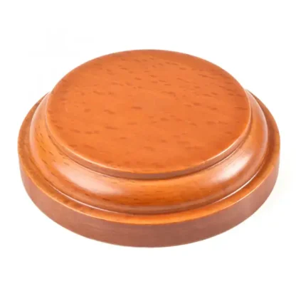 Wooden Round Base 70mm, varnished (plinth/voetstuk)
