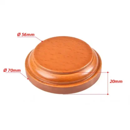 Wooden Round Base 70mm, varnished (plinth/voetstuk) - Afbeelding 2