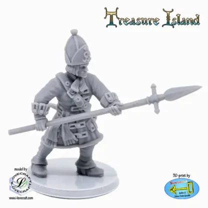 British Royal Marines Sergeant (Treasure Island 3D print, resin)