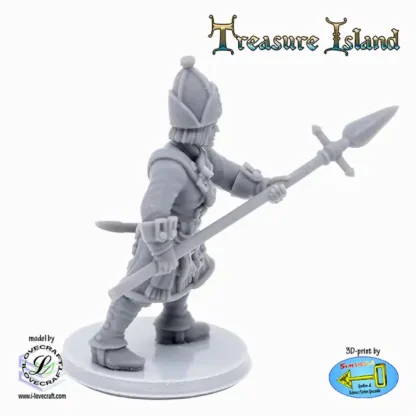 British Royal Marines Sergeant (Treasure Island 3D print, resin) - Afbeelding 4