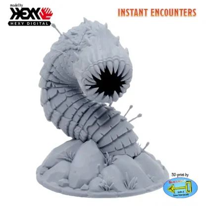 Purple Worm (Instant Encounters 3D print, resin)