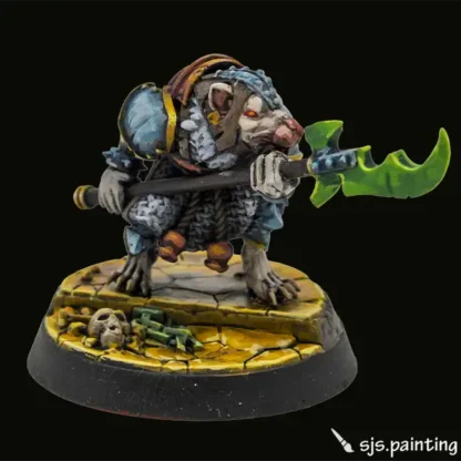 Rat Halberdier (resin 3D print) - Afbeelding 4