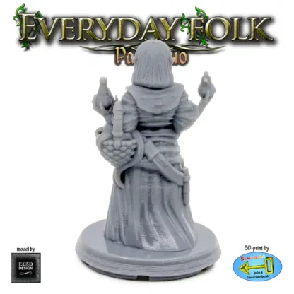 Female Elven Herbalist (Everyday Folk 2 3D print, resin) - Afbeelding 2