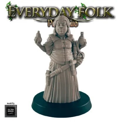Female Elven Herbalist (Everyday Folk 2 3D print, resin) - Afbeelding 3