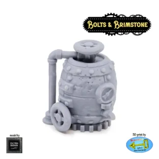 Barrel Boiler (Bolts & Brimstone 3D print, resin)
