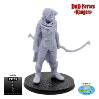 Female Orc Ranger (DnD Heroes, 3D print, resin)